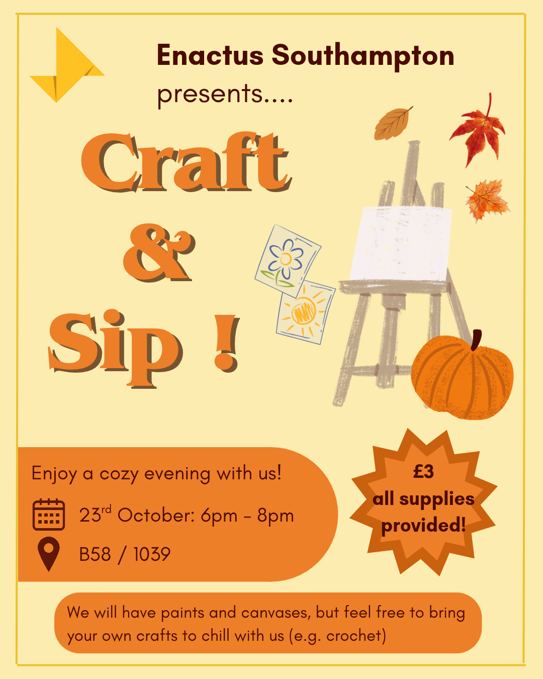 Craft & Sip (Enactus Southampton)
